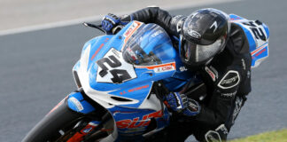 Newly crowned Pro Sport Bike champion Sebastien Tremblay (24). Photo by Rob O'Brien, CSBK.