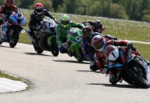 Ben Young (1) will have the usual suspects and a few more to contend with at Canadian Tire Motorsport Park this weekend as he tries to secure his fourth CSBK championship. Pictured behind Young are four of his closest challengers for round five - Alex Dumas, Jordan Szoke (101), Torin Collins (71), and Sam Guerin (2). Photo by Rob O'Brien, courtesy CSBK.