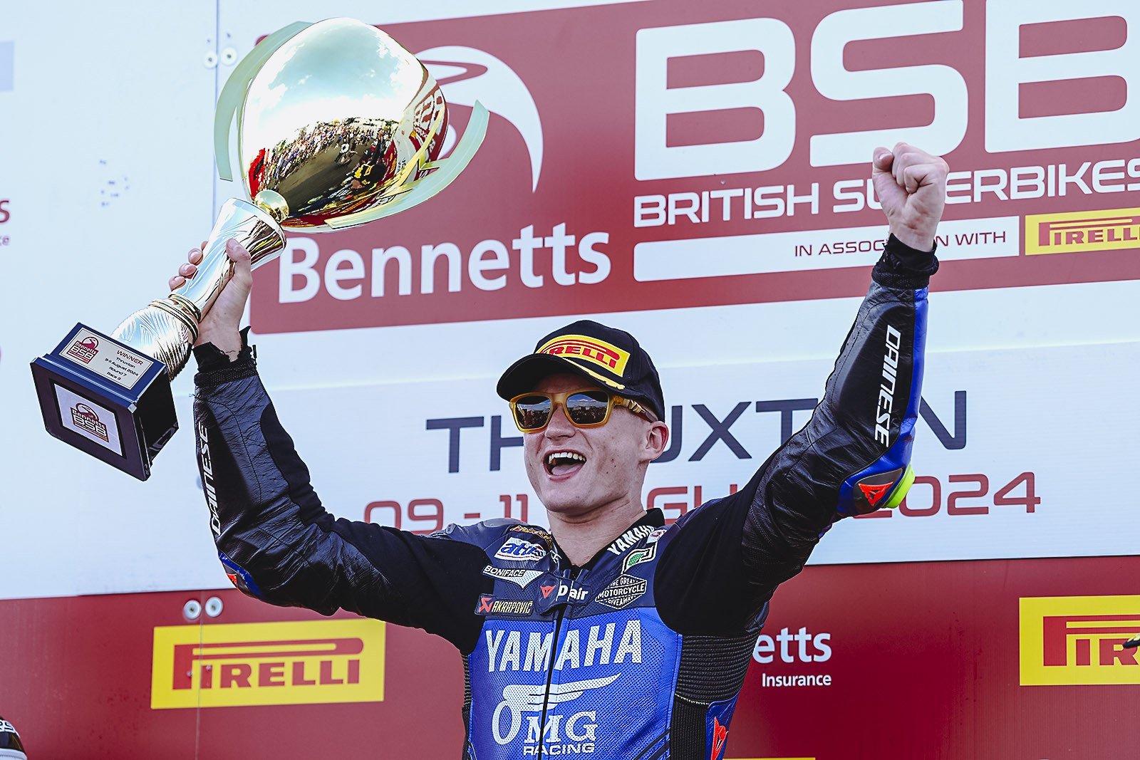 Ryan Vickers won all three British Superbike races at Thruxton Circuit. Photo courtesy MSVR.