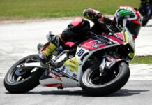 Mahdi Salem tucked the front end of his Ohvale early in race one on Saturday, but went on to take a comfortable win in the GP 190 class at Road America's Briggs & Stratton Motorplex in Elkhart Lake, Wisconsin. Photo by Larry Lawrence, courtesy MotoAmerica.