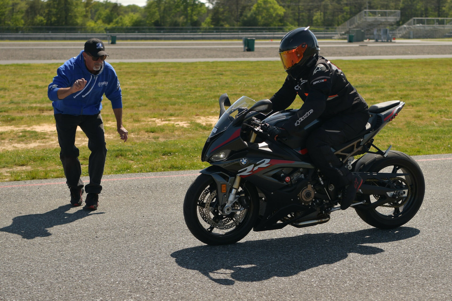 Mark Schellinger instructing the ChampStreet™ program. Photo courtesy Ride On Motorcycle Training.