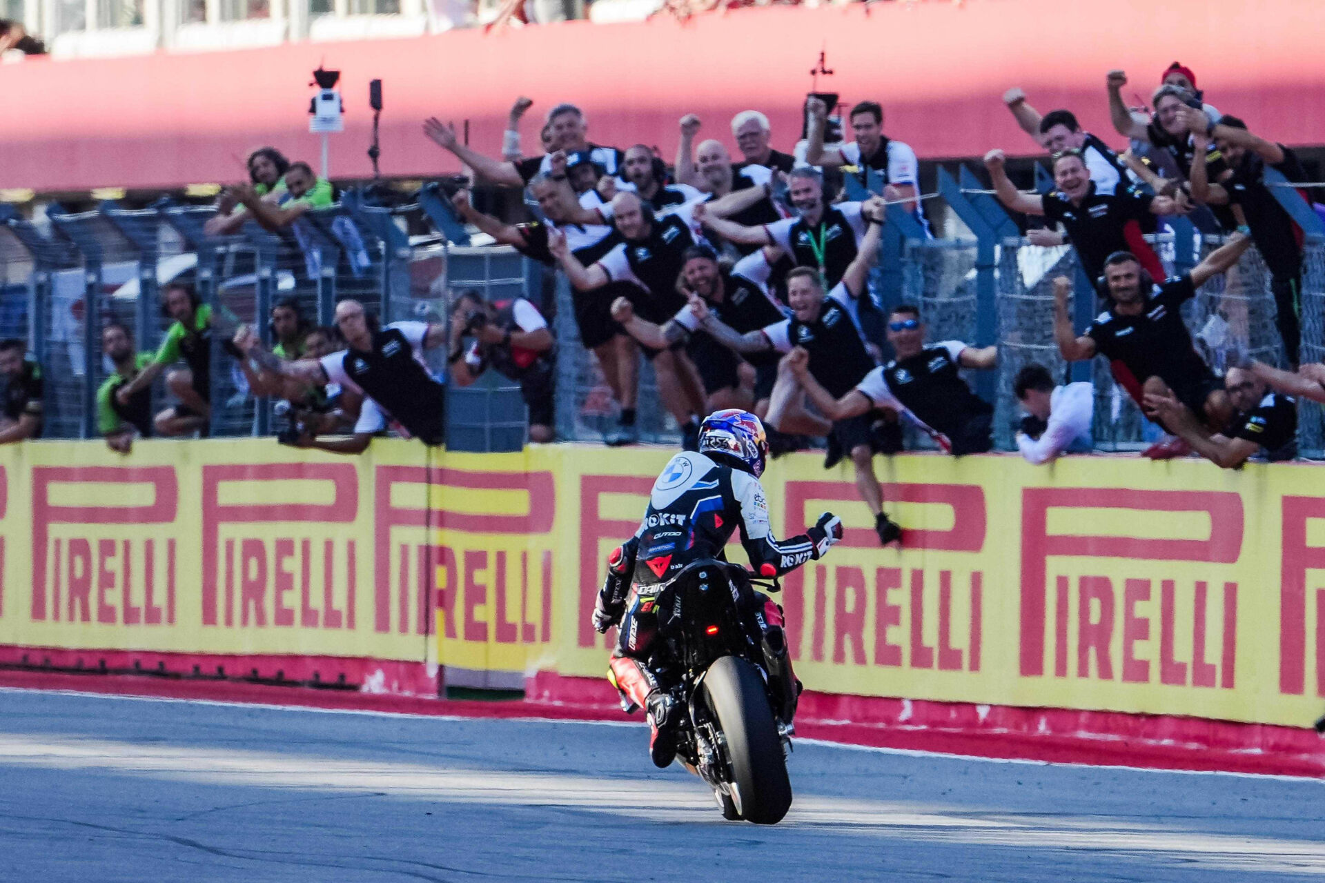 Toprak Razgatlioglu won World Superbike Race One Saturday in Portugal. Photo courtesy Dorna.