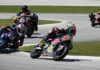 Mahdi Salem (10) and Kensei Matsudaira (74) had the best race of the weekend Sunday with the two swapping the lead until the final lap when Mahdi made a pass in the last set of turns. Photo by Larry Lawrence, courtesy MotoAmerica.