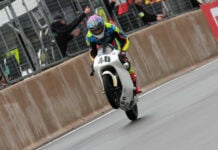 American Julian Correa (40) on British Talent Cup (BTC) Race Two at Oulton Park. Photo courtesy BTC.