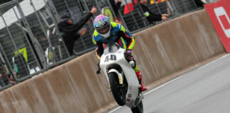 American Julian Correa (40) on British Talent Cup (BTC) Race Two at Oulton Park. Photo courtesy BTC.