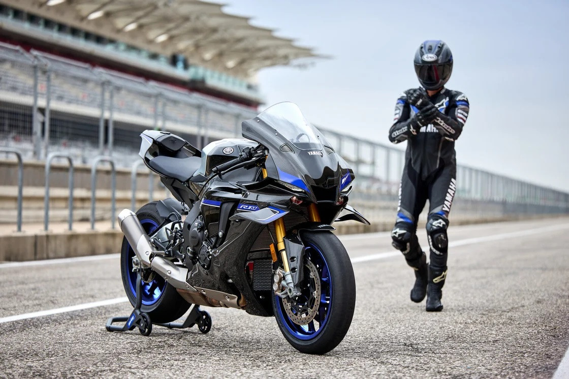 A 2025 Yamaha YZF-R1M at rest. Photo courtesy Yamaha Motor Corp., U.S.A.