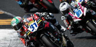 American Kayla Yaakov (31) in action on her Barni Racing Team Ducati Panigale V2 at Mugello. Photo courtesy Barni Racing Team.