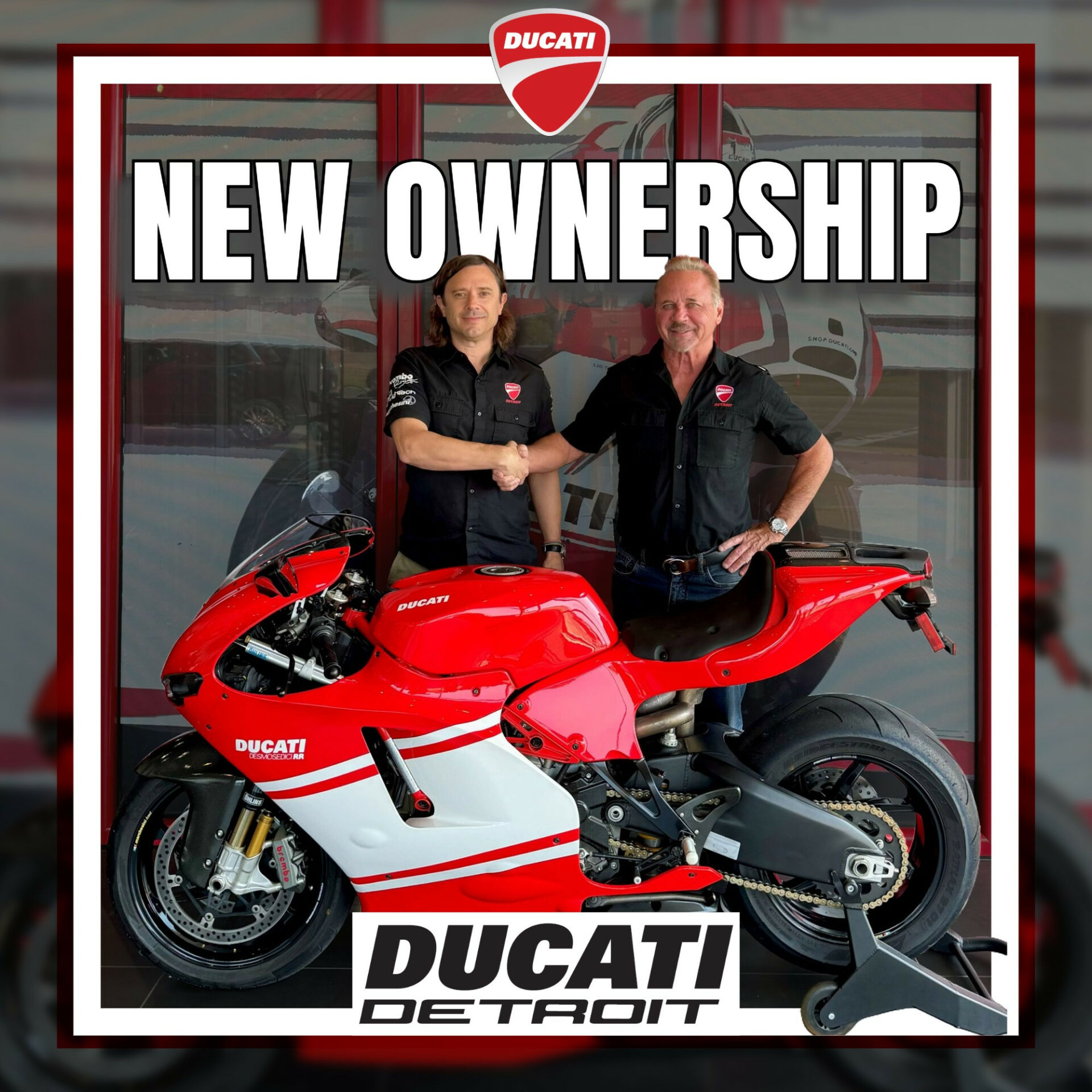 Ducati Detroit co-owners Jim Blasius (right) and Kevin Callaway (left). Photo courtesy Ducati Detroit.