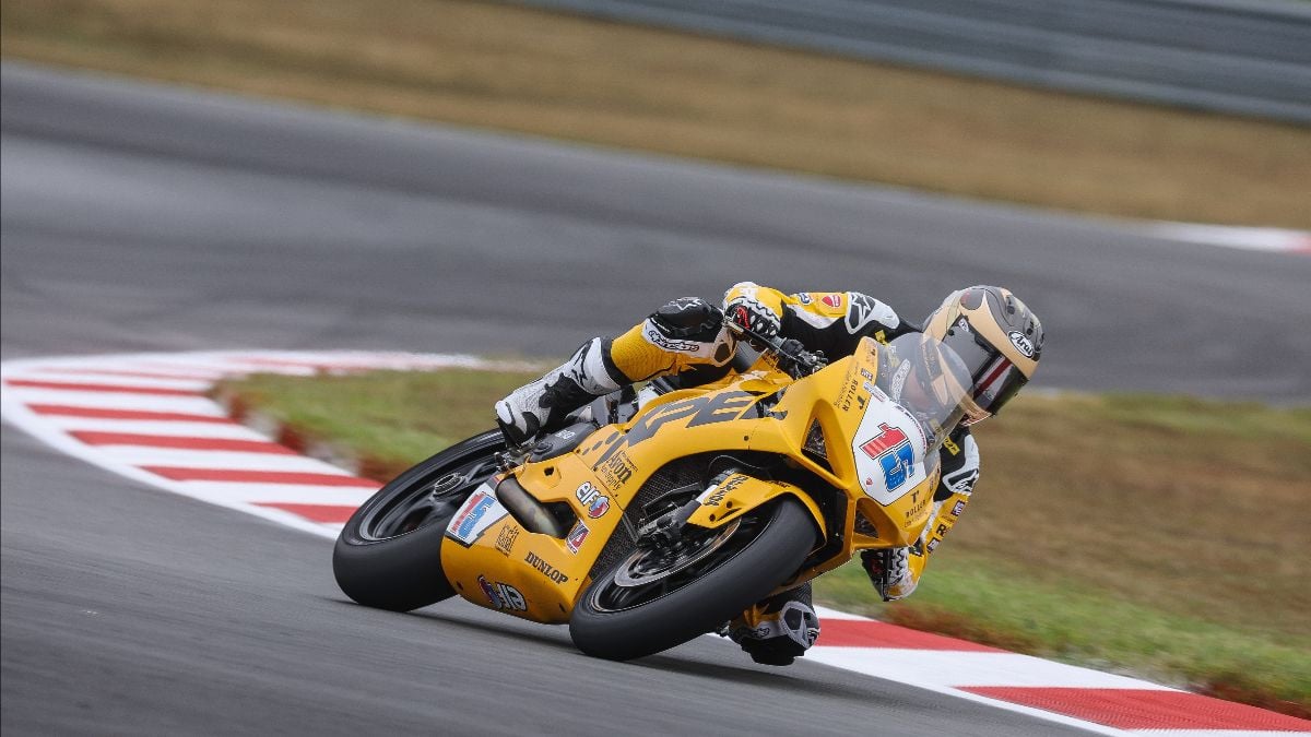 The Supersport class was led by PJ Jacobsen with his 1:34.649 lap on Friday at NJMP. Photo by Brian J. Nelson.