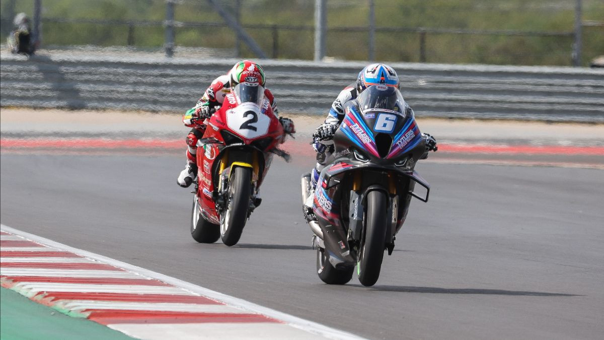 Cameron Beaubier (6) topped Josh Herrin (2) for his fifth win of the season and the 64th of his Superbike career. Photo by Brian J. Nelson.