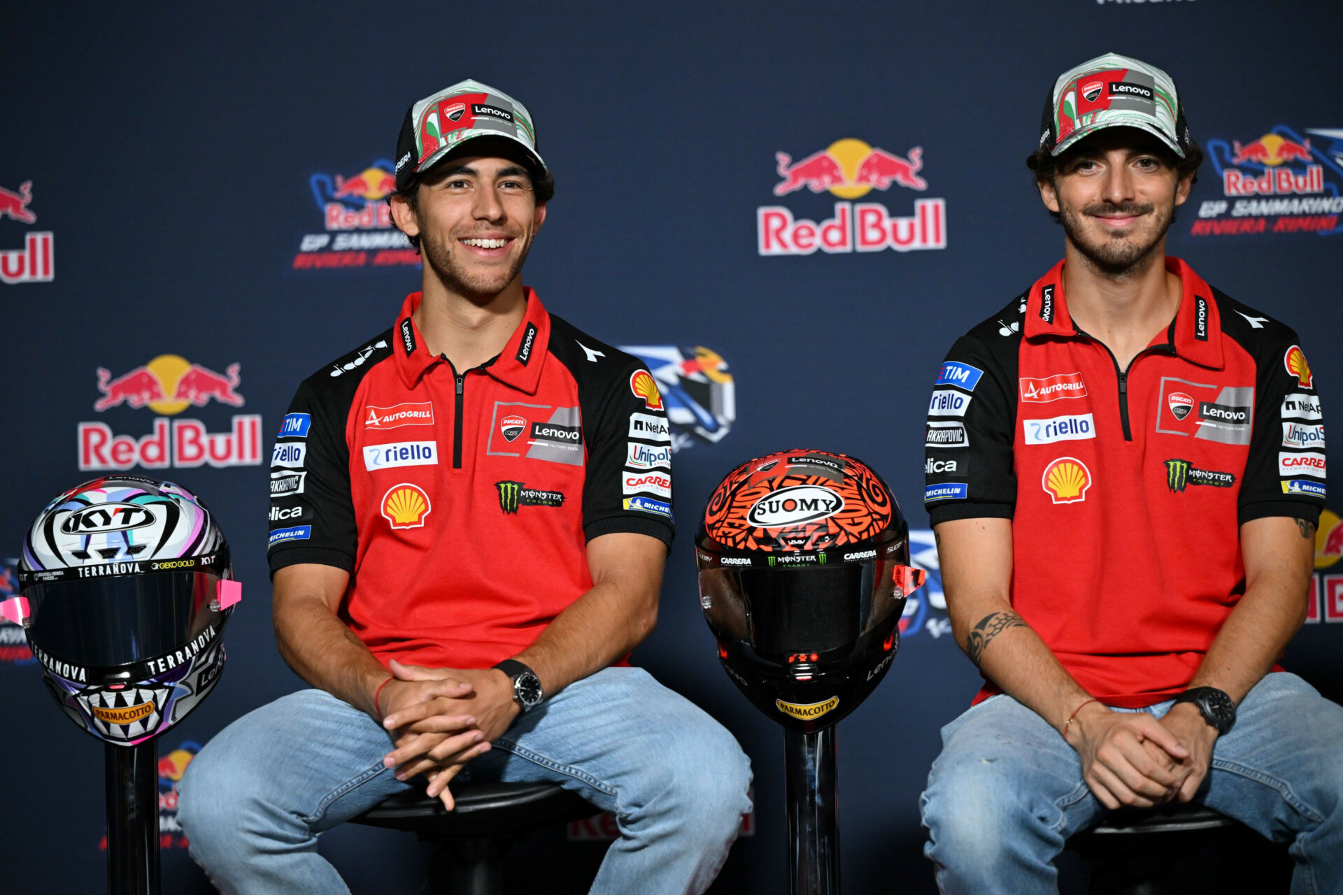 Enea Bastianini (left) and Francesco Bagnaia (right). Photo courtesy Dorna.