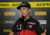 Two-time and defending Superbike World Champion speaking to the media Thursday at Cremona. Photo courtesy Dorna.