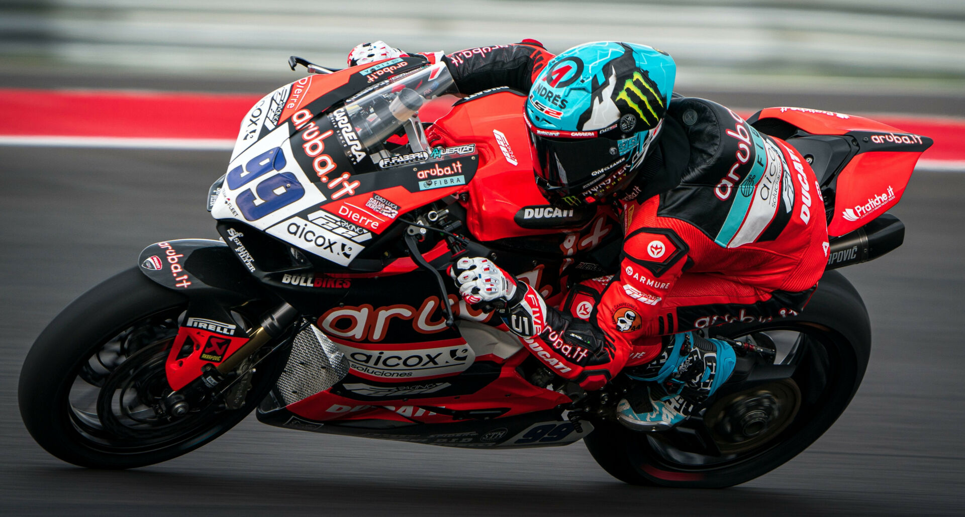 Adrian Huertas (99). Photo courtesy Aruba.it Racing Ducati.