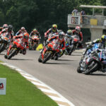 The start of MotoAmerica Superbike Race Two at Barber Motorsports Park in 2024. Photo by Brian J. Nelson.