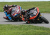 Kyle Wyman (33) and Troy Herfoss (17) are battling for the Mission King Of The Baggers Championship. Photo by Brian J. Nelson, courtesy MotoAmerica.