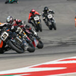 Cory West (13) leading a MotoAmerica Super Hooligan race at COTA. Photo by Brian J. Nelson, courtesy Harley-Davidson.