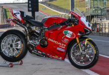 Josh Herrin's Fast By Ferracci-themed Warhorse HSBK Racing Ducati Panigale V4 R Superbike. Photo by Brian J. Nelson.