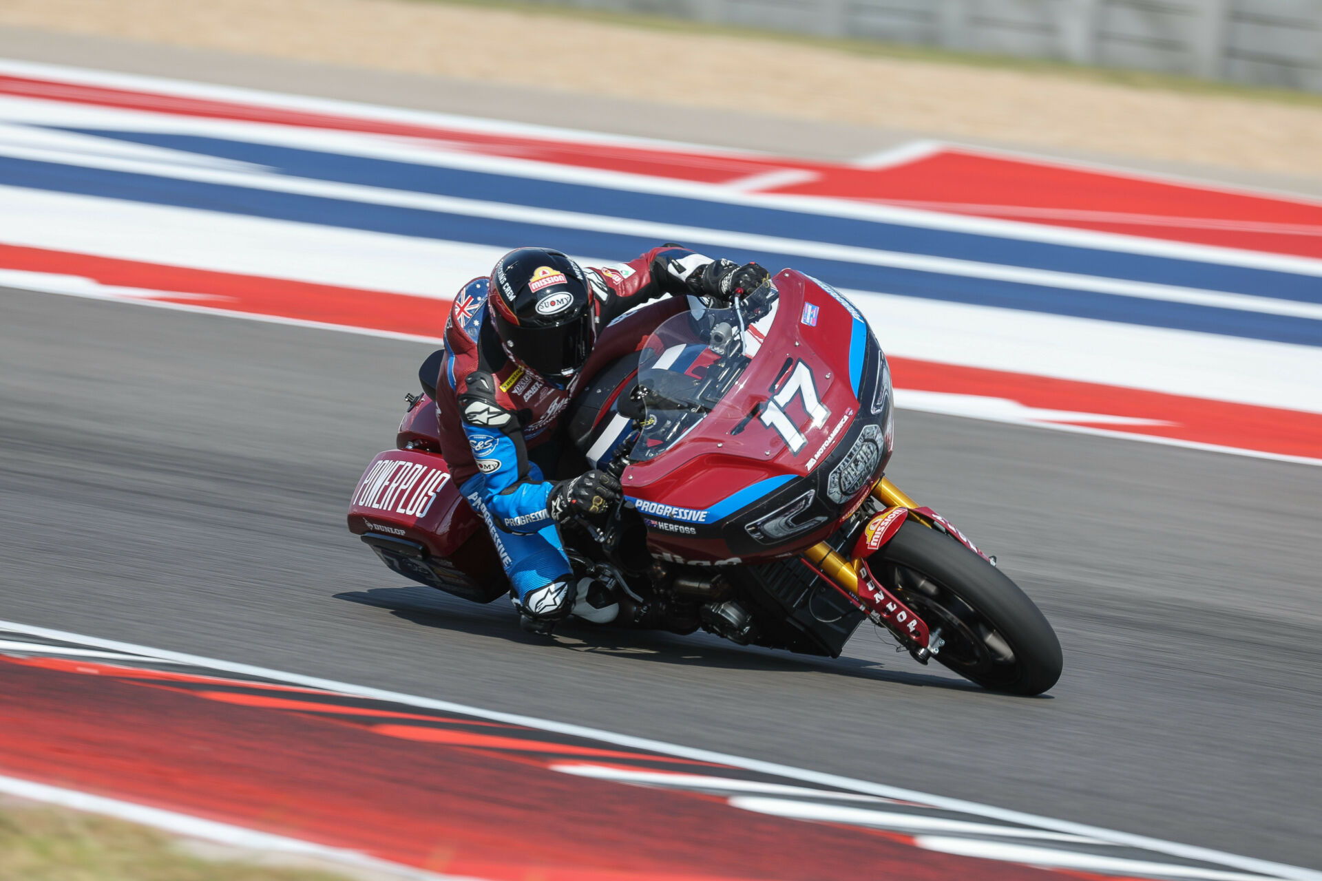 S&S Indian's Troy Herfoss (17). Photo courtesy Indian Motorcycle.