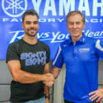 Miguel Oliveira (left) and Lin Jarvis (right). Photo courtesy Yamaha.