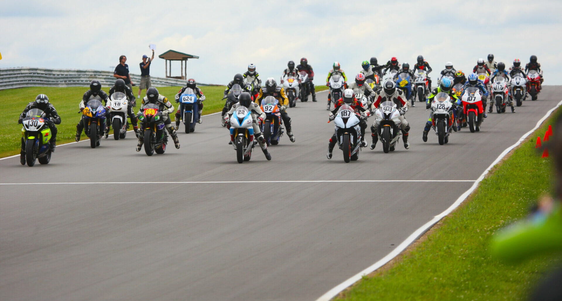 The start of an N2 endurance race. Photo courtesy N2 Track Days.