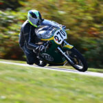 Rob Hall (270) at speed on his 1965 AJS 7R. Photo by Etechphoto.com, courtesy AHRMA.