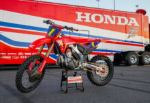 Progressive is the new title sponsor of Honda's factory SuperMotocross World Championship team. Photo courtesy American Honda.