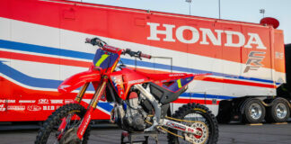 Progressive is the new title sponsor of Honda's factory SuperMotocross World Championship team. Photo courtesy American Honda.