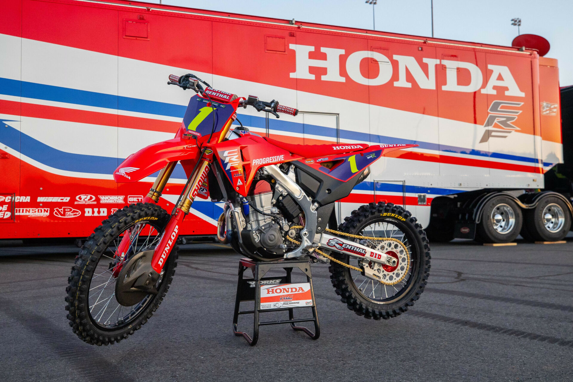 Progressive is the new title sponsor of Honda's factory SuperMotocross World Championship team. Photo courtesy American Honda.