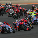 The start of the Tissot Sprint race Saturday at MotorLand Aragon. Photo courtesy Dorna.