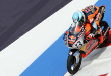 Valentin Perrone (73). Photo courtesy Red Bull MotoGP Rookies Cup.