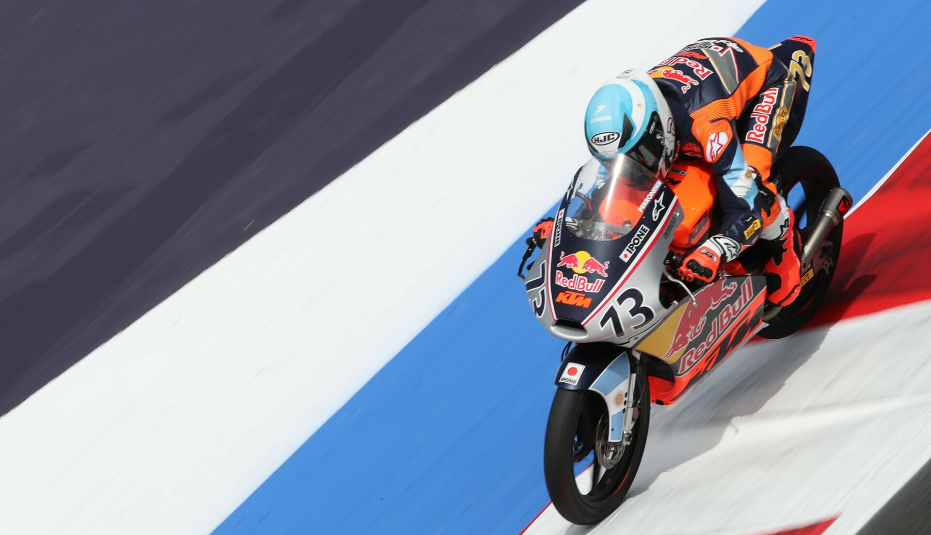 Valentin Perrone (73). Photo courtesy Red Bull MotoGP Rookies Cup.