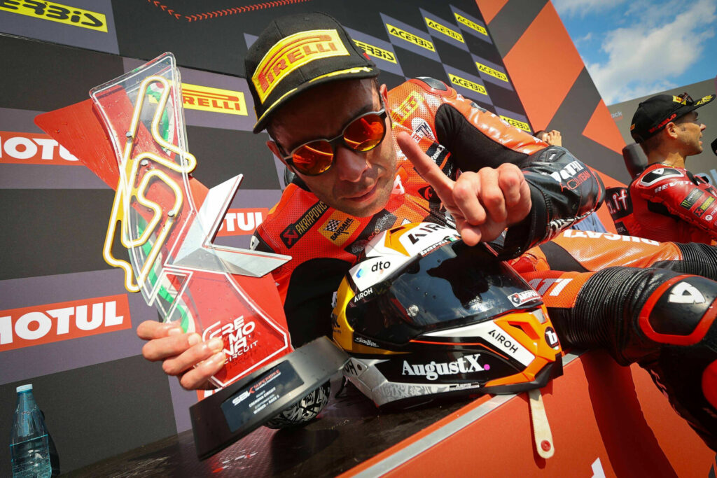 Race One winner Danilo Petrucci. Photo courtesy Dorna.