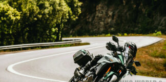 The Suzuki GSX-S1000GX+ is designed to bridge the gap between the company's GSX-S1000GT+ sport-tourer and its V-STROM 1050 line of adventure tourers. Electronically controlled, long-travel front and rear suspension works for many riding situations, including curvy roads. 