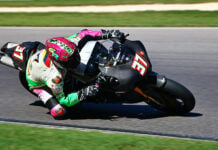 Stefano Mesa (37) was quickest in qualifying on a Boulder Motorsport Pierbon X80R with a Ducati 1198cc V-Twin engine. Photo by Brad Schwab/etechphoto.com