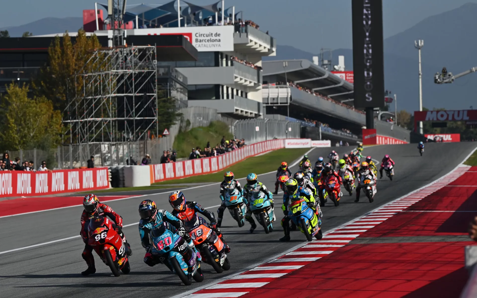 Moto3 race. Photo courtesy Dorna.