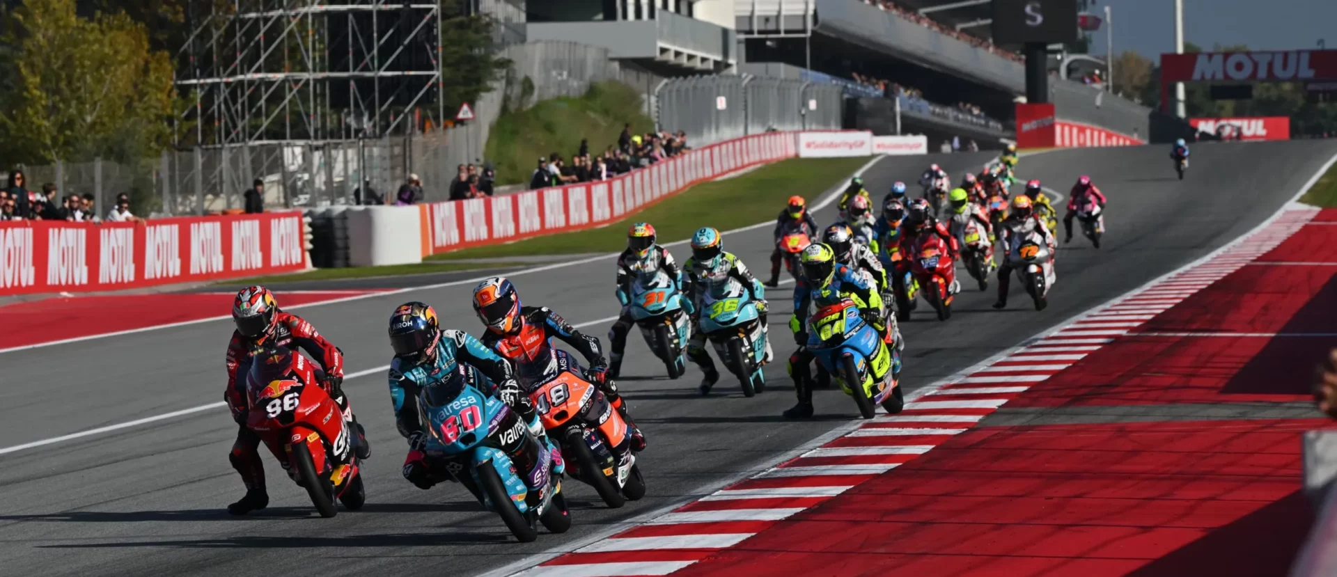 Moto3 race. Photo courtesy Dorna.