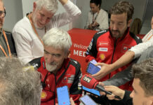 Luigi "Gigi" Dall'Igna in the media center at Circuit de Barcelona - Catalunya prior to the 2024 post-season test. Photo by Michael Gougis.