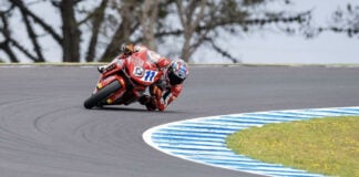 Bo Bendsneyder (11) riding his MV Agusta Reparto Corse MV Agusta F3 800 RR At Phillip Island. Photo courtesy MV Agusta Reparto Corse Team.