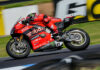 Nicolo Bulega (11) on his ARUBA.IT Racing - Ducati Panigale V4R At Phillip Island. Photo courtesy Dorna.