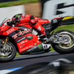 Nicolo Bulega (11) on his ARUBA.IT Racing - Ducati Panigale V4R At Phillip Island. Photo courtesy Dorna.