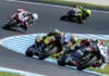 Marcel Schroetter (23), Tom Booth-Amos (69), Valentin Debise (53) and Oliver Bayliss (32) At Phillip Island, Race 1. Photo courtesy WSBK.com