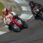 Paul Germain (61) leads Jack Parker (18) in AHRMA 250GP at Barber Motorsports Park. etechphoto.com