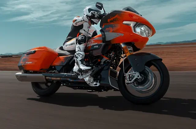 Harley-Davidson's limited production CVO ROAD GLIDE RR makes a claimed 150+ horsepower and 150 ft.-lb. of torque, and has a 6,500 rpm redline. Its Milwaukee-Eight® is the most powerful engine ever delivered in a production motorcycle from Harley-Davidson.