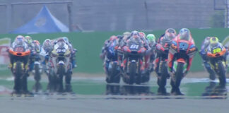 Moto2 Race Start. Photo courtesy Dorna.