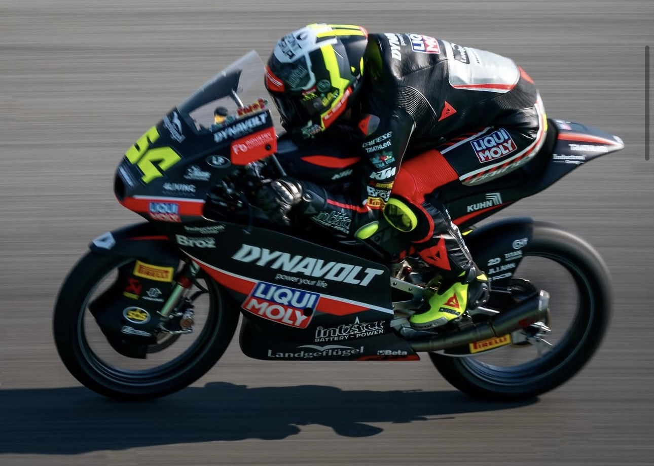 David Muñoz leads opening practice in Argentina. Photo courtesy Dynavolt Intact GP Team.