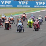 MotoGP Race start. Photo courtesy Dorna.